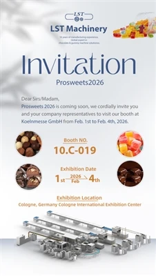 LST-machines op Prosweets 2026|Fabrikant van chocolade- en gummimachines